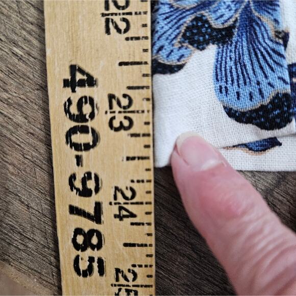 Sigrid Olsen Pants Blue Floral  Belted Wide Leg Cropped Capri Beachy Coastal 6 - Picture 14 of 15